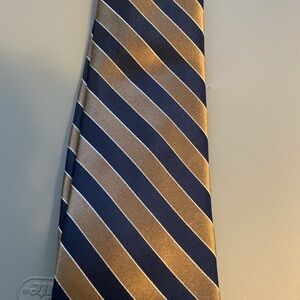 Saddlebred Navy and Gold Diagonal Striped Tie